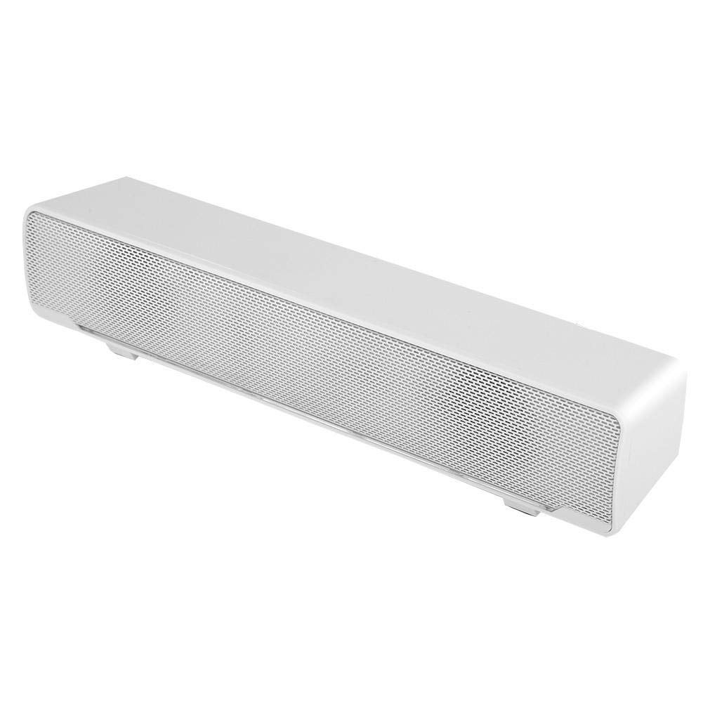 Soundbar,Professional Computer Speakers Multi-Function Stereo Surrounding Deep Bass Sound USB Wired Indoor Music Player Box 3.5mm Input for PC Cellphones (White)